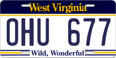 WV license plate OHU677