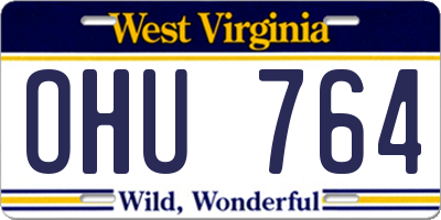 WV license plate OHU764