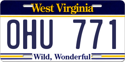 WV license plate OHU771