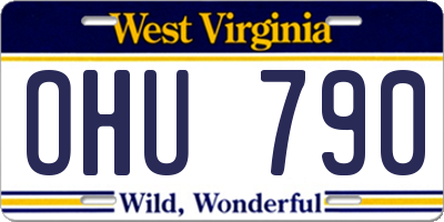 WV license plate OHU790