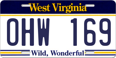 WV license plate OHW169