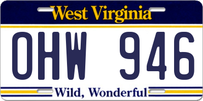 WV license plate OHW946
