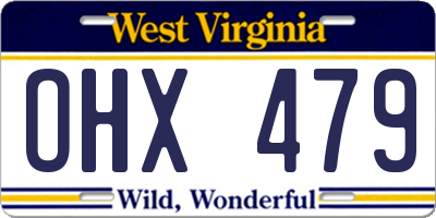 WV license plate OHX479
