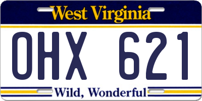 WV license plate OHX621