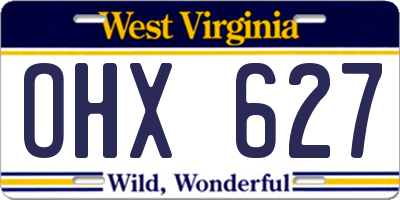 WV license plate OHX627