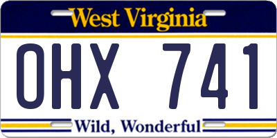WV license plate OHX741