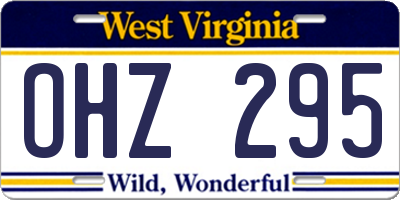 WV license plate OHZ295