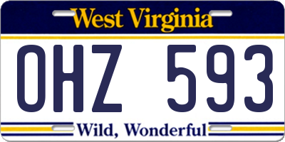 WV license plate OHZ593