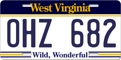 WV license plate OHZ682