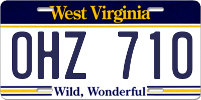 WV license plate OHZ710