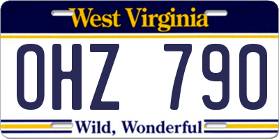 WV license plate OHZ790