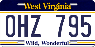 WV license plate OHZ795
