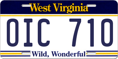 WV license plate OIC710