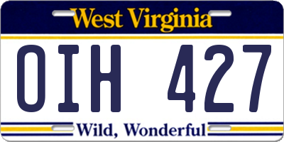WV license plate OIH427