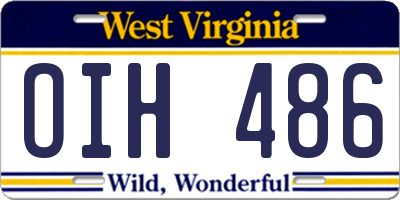 WV license plate OIH486
