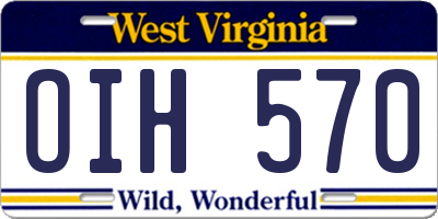 WV license plate OIH570