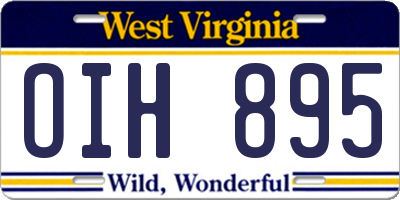 WV license plate OIH895