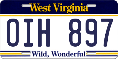 WV license plate OIH897