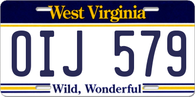 WV license plate OIJ579