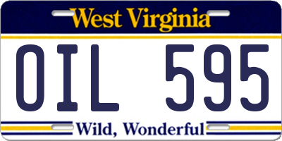 WV license plate OIL595