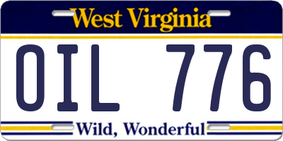 WV license plate OIL776