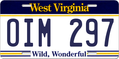 WV license plate OIM297