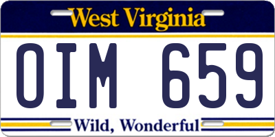 WV license plate OIM659