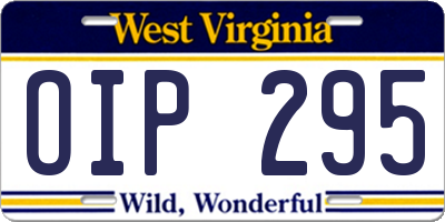 WV license plate OIP295