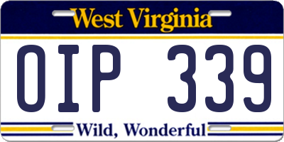 WV license plate OIP339