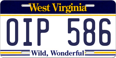 WV license plate OIP586