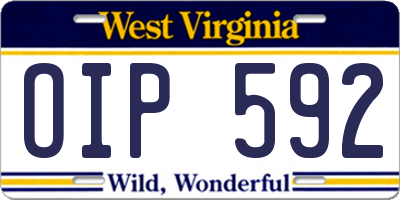 WV license plate OIP592