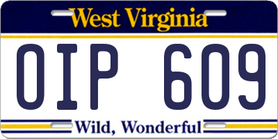 WV license plate OIP609