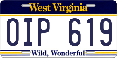 WV license plate OIP619