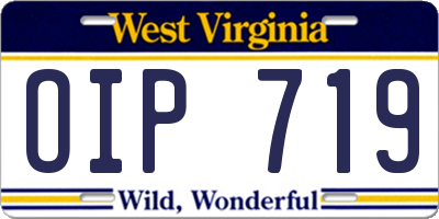 WV license plate OIP719