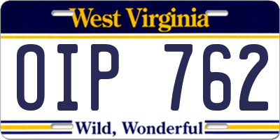WV license plate OIP762