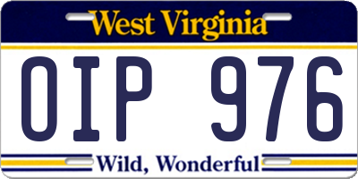 WV license plate OIP976