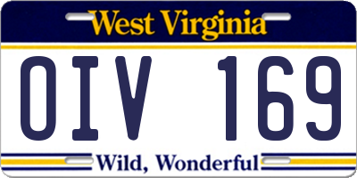 WV license plate OIV169