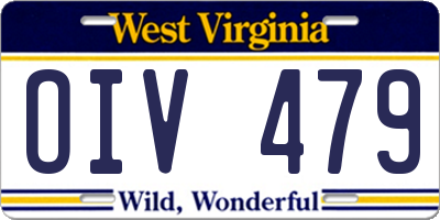 WV license plate OIV479