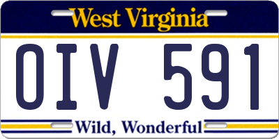 WV license plate OIV591