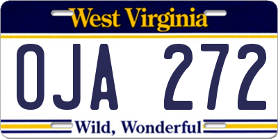 WV license plate OJA272