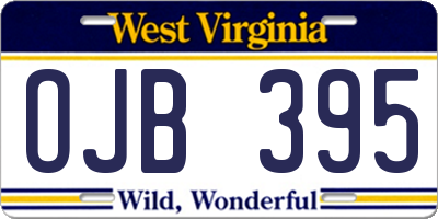 WV license plate OJB395