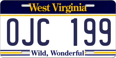 WV license plate OJC199