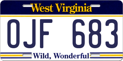 WV license plate OJF683