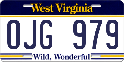 WV license plate OJG979