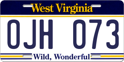 WV license plate OJH073