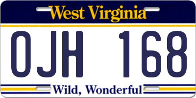 WV license plate OJH168
