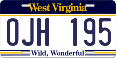 WV license plate OJH195