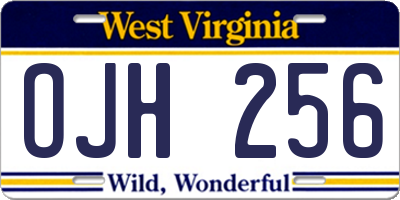 WV license plate OJH256