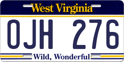 WV license plate OJH276