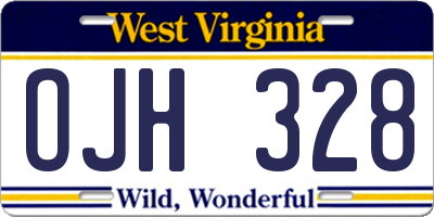 WV license plate OJH328